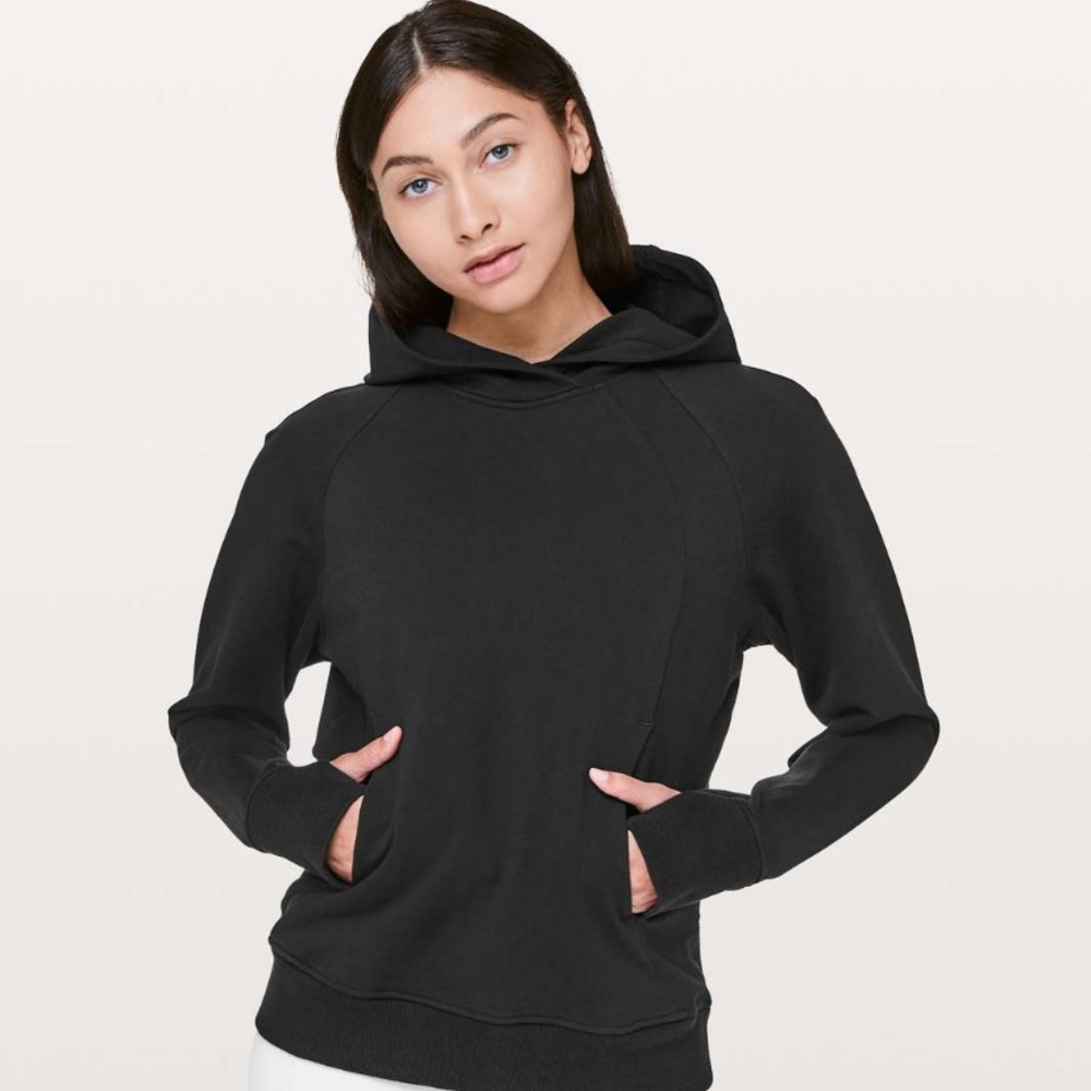 Lululemon black scuba pullover size 10